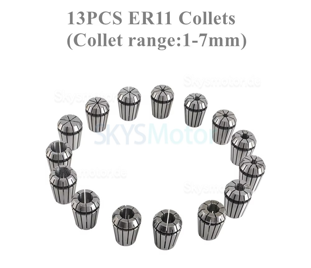 800W 110V/220V Spindelmotor luftgek&uuml;hlt mit Frequenzumrichter (VFD) Kit GDZ80X73-0.8 + H100-0.75 ER11-Spannzange, 24.000U/min, 400Hz